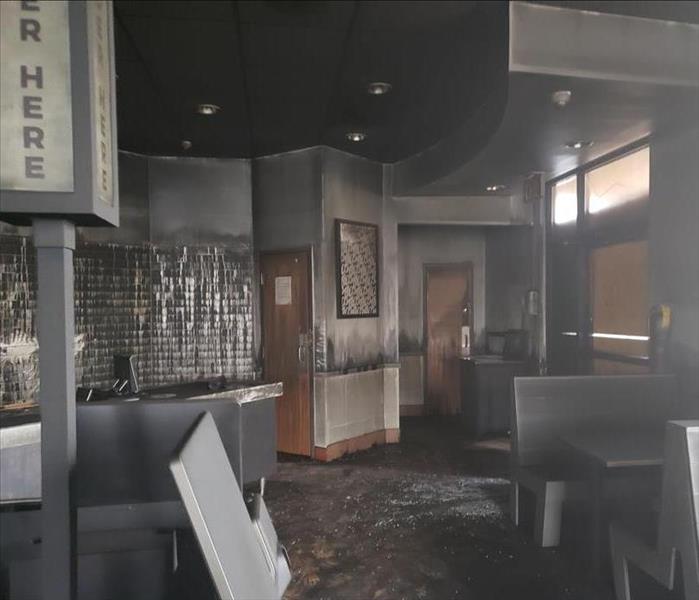 Commercial after severe fire damage 